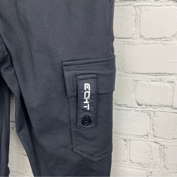 ECHT Black Cargo Leggings High Waist Size Small - Picture 4 of 5